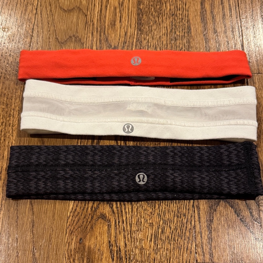 Lululemon athletica Hairbands Set - orange, White, Black